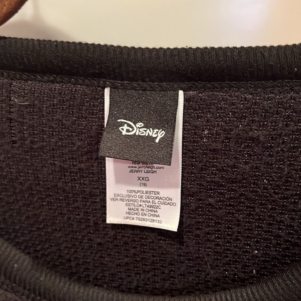 Disney Jack Skellington Nubby Fleece Sherpa Sweatshirt, Size Juniors XXL - Picture 3 of 7